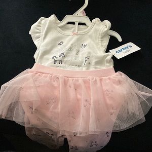 Baby girl 2 piece matching set outfit with cute tutu!